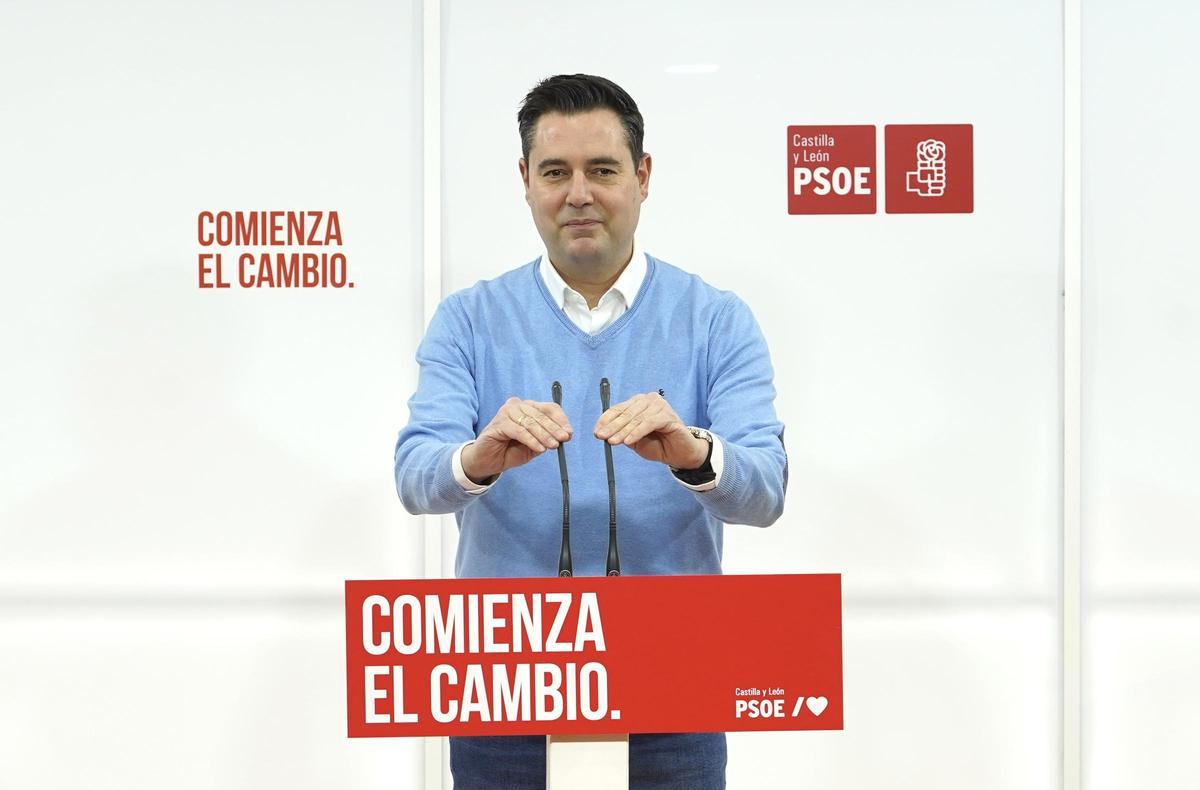 El secretario de Organización del PSOE, Daniel de la Rosa, ayer en Valladolid.