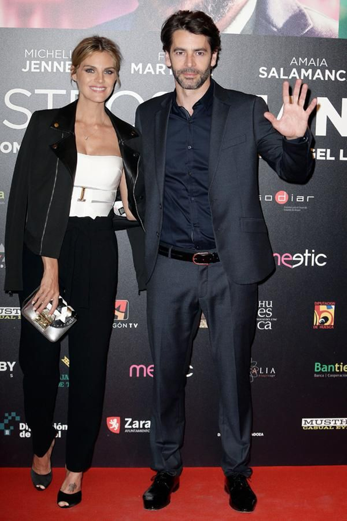 Amaia Salamanca y Eduardo Noriega en el estreno de 'Nuestros amantes' en Madrid