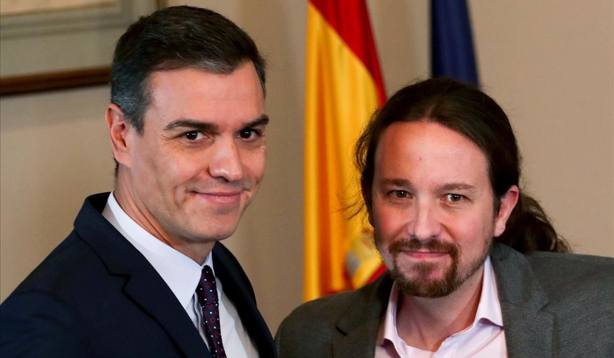 Pedro Sánchez y Pablo Iglesias.