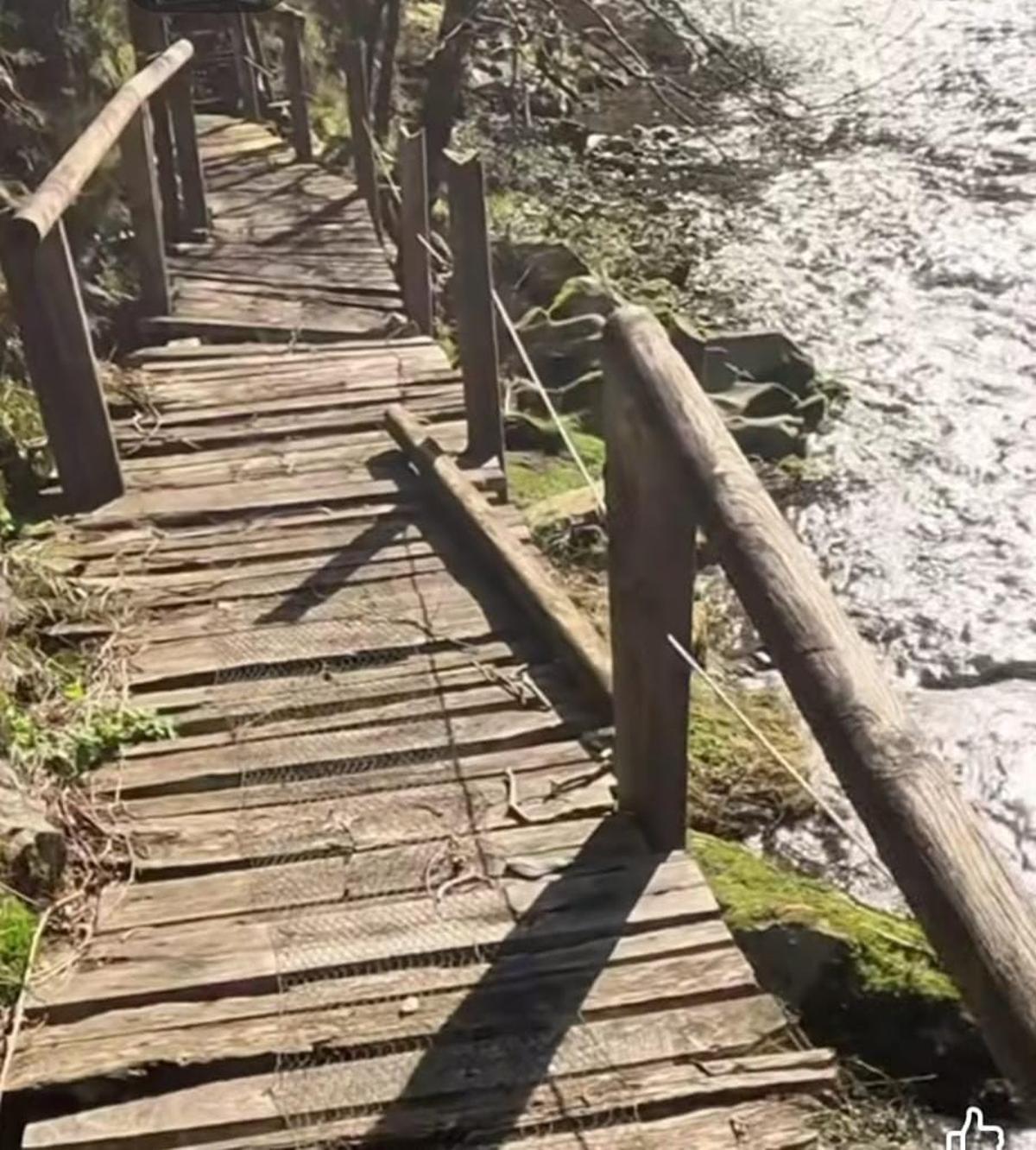 Estado de la ruta de la Hoces del Esva.