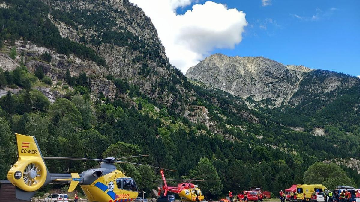 Los Bomberos apuntan a que el excursionista desaparecido en Vall de Boi sufrió un accidente