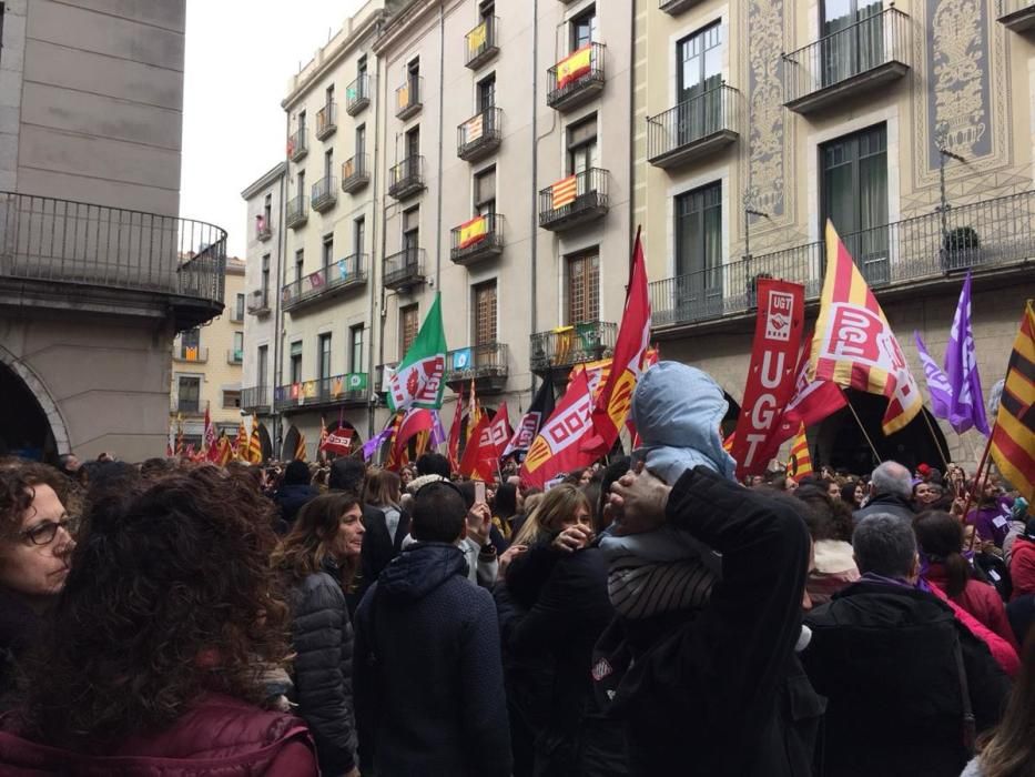 Mobilització a Girona amb motiu de la vaga feminista