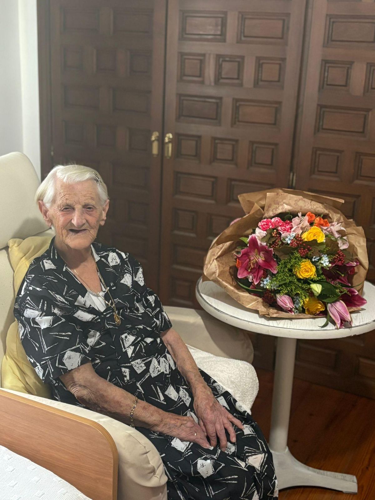 Carmen Llorente Cue el día de su centenario.