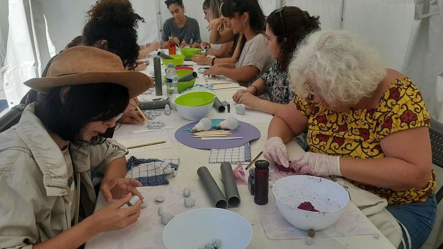 Uno de los talleres de la primera Muestra de Innovación, Diseño y Artesanía.
