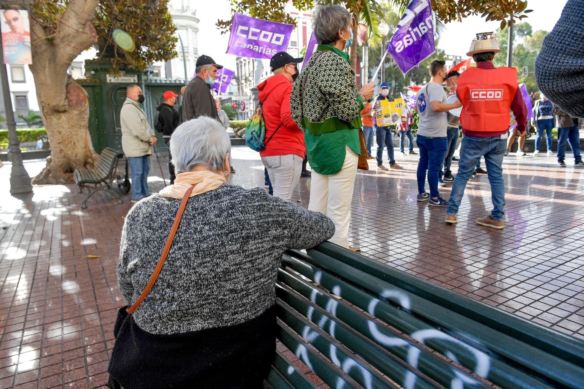 Protesta de los trabajadores de JSP en Las Palmas de Gran Canaria (03/12/2021)