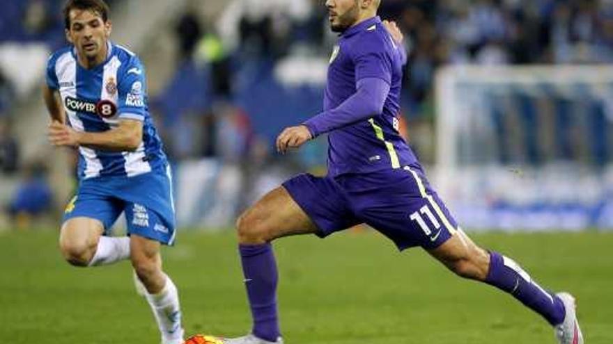 Nordin Amrabat, en una acción del encuentro del sábado en Cornellá-El Prat.