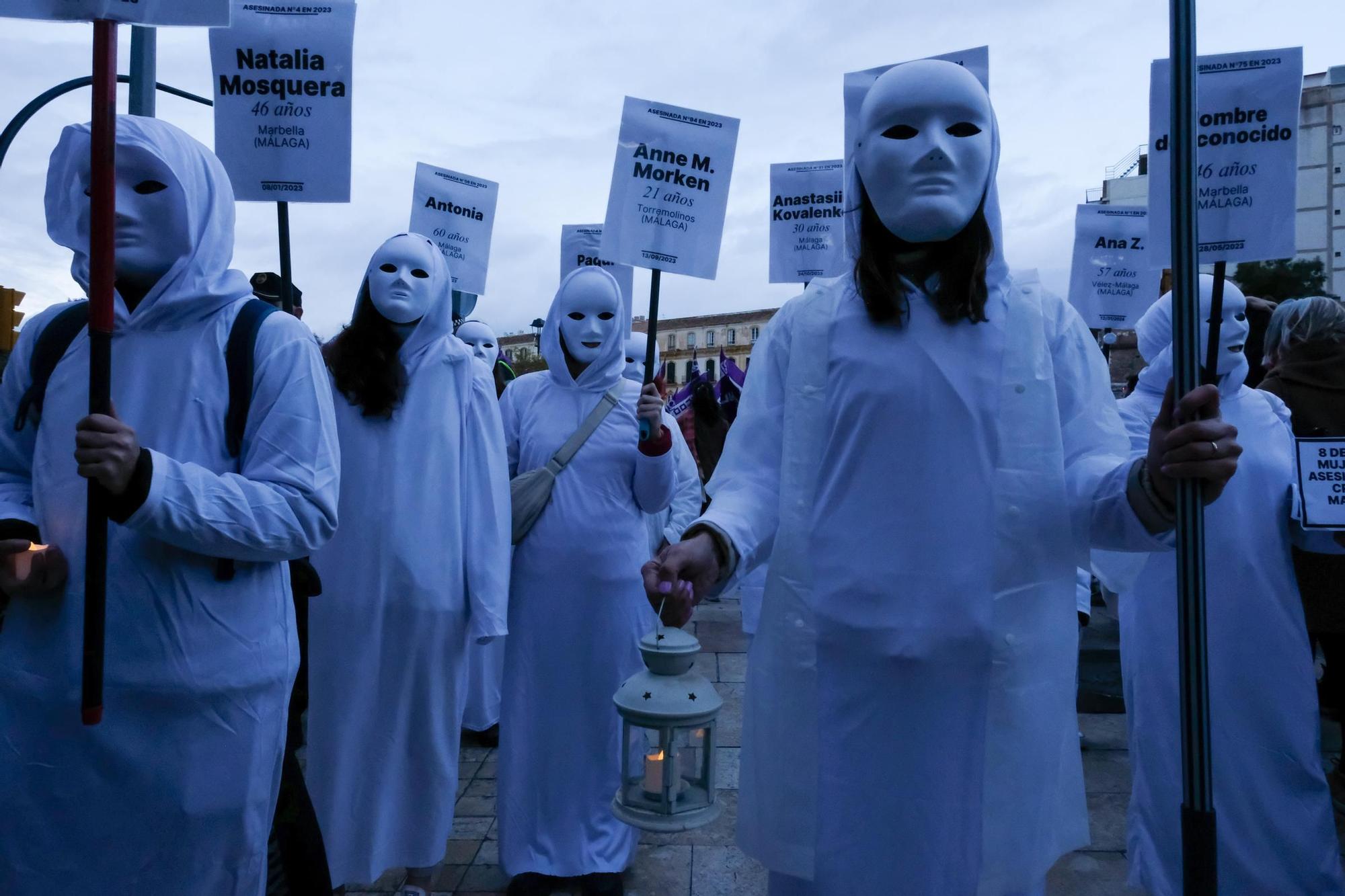 La marcha por el 8M en Málaga, en imágenes