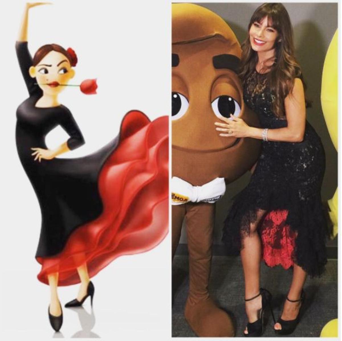 Sofia Vergara reconvertida en el emoji de flamenca