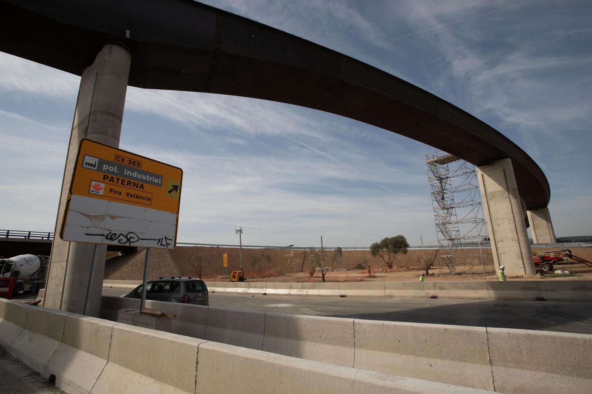 Obras de los accesos al aeropuerto de Manises