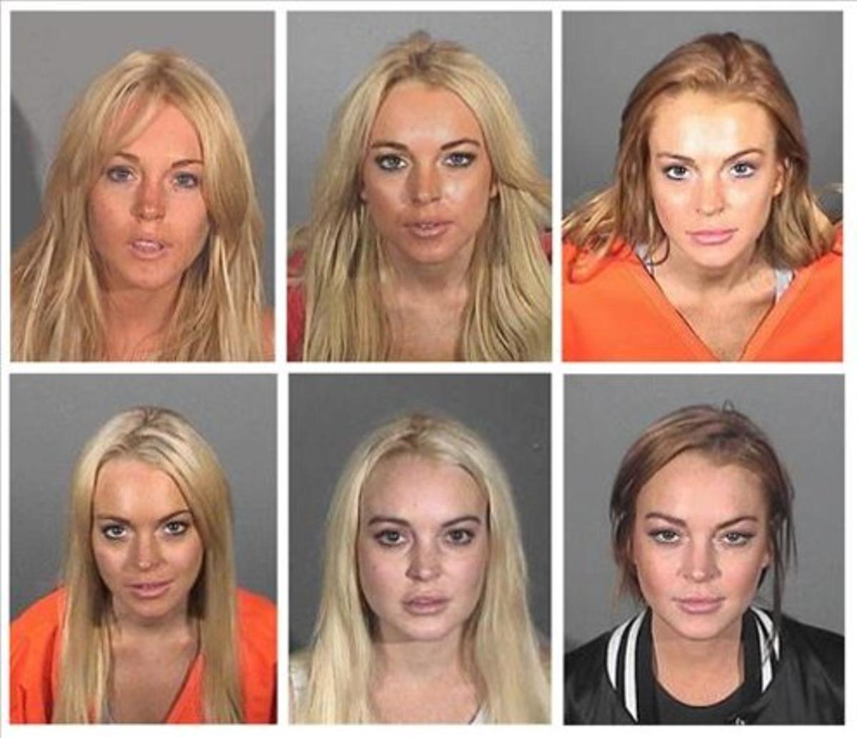 Fotos de les fitxes policials de Lindsay Lohan. Fotos de les fitxes policials de Lindsay Lohan.