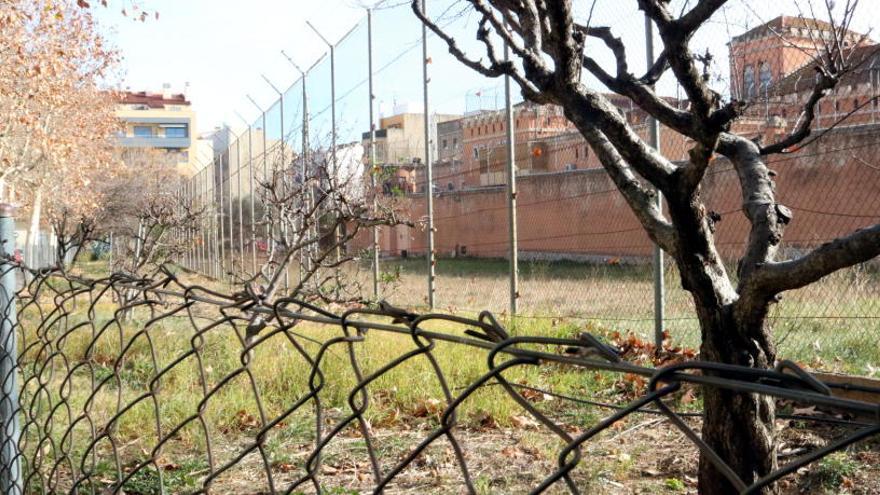 Part de la zona de jardins de l&#039;antiga presó de Figueres