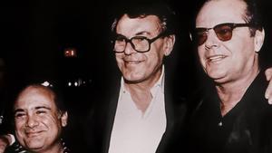 El director Miloš Forman (en el centro), acompañado por los actores Danny DeVito y Jack Nicholson, en una foto usada en ’Forman vs. Forman’.