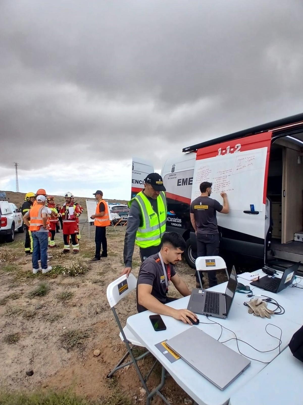Simulacro de accidente aéreo cerca del Aeropuerto César Manrique-Lanzarote