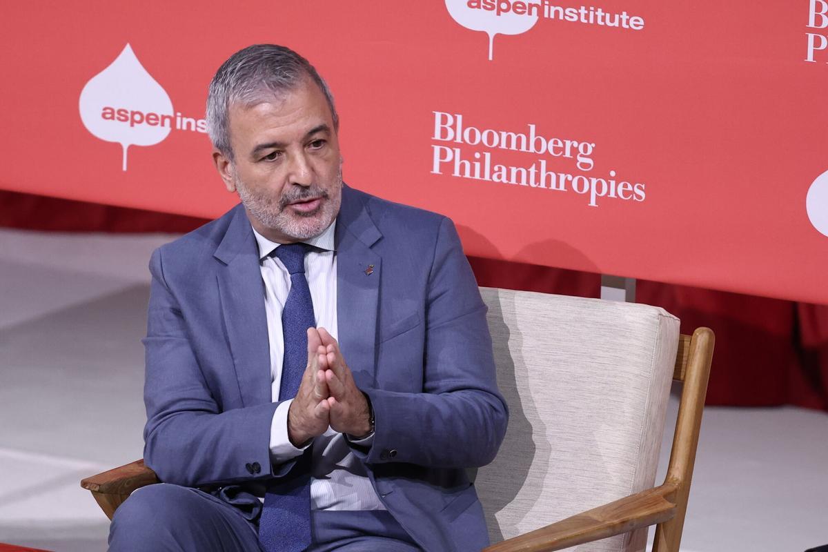 El alcalde de Barcelona, Jaume Collboni, durante el Bloomberg CityLab 2026.