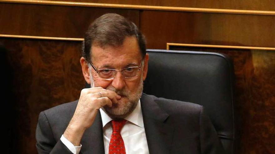 Rajoy, durante la sesión de control al Gobierno en el Congreso.