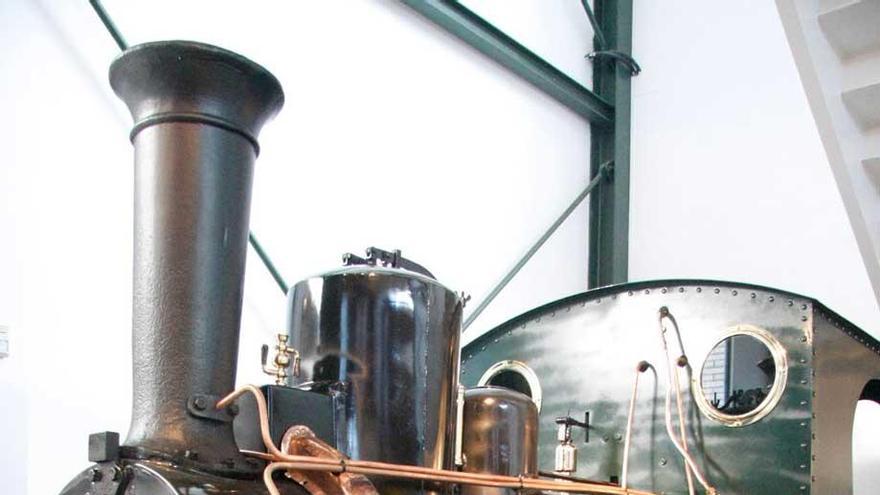 La locomotora &quot;Eleonore&quot; en el Museo del Ferrocarril de Gijón.