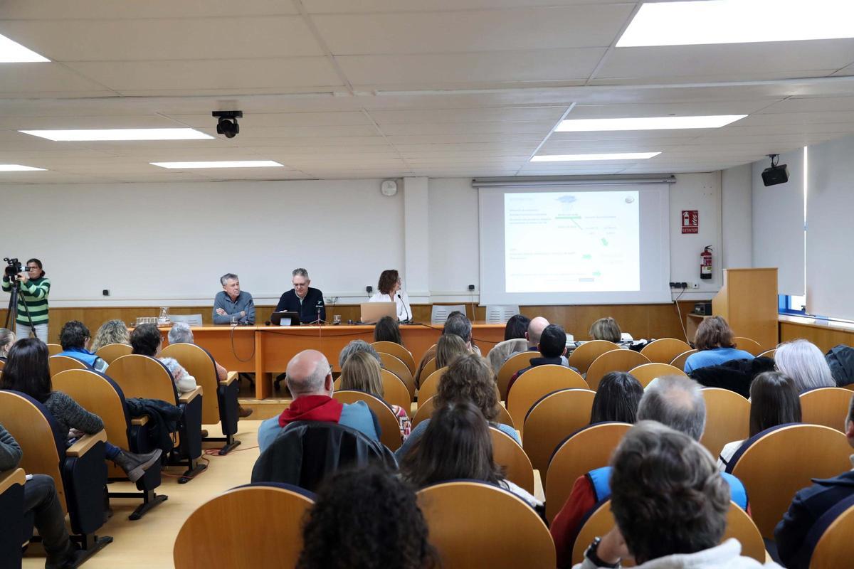 El salón de actos del CIMA durante la presentación.