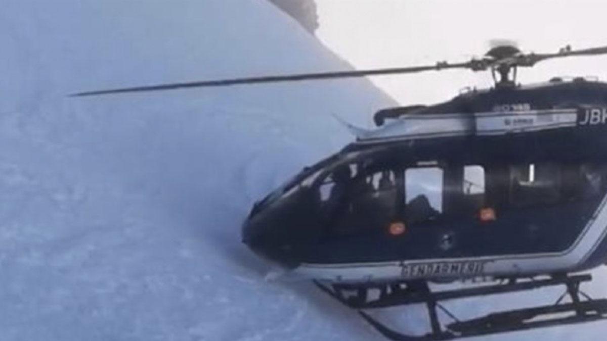 Rescate espectacular en helicóptero en los Alpes franceses.