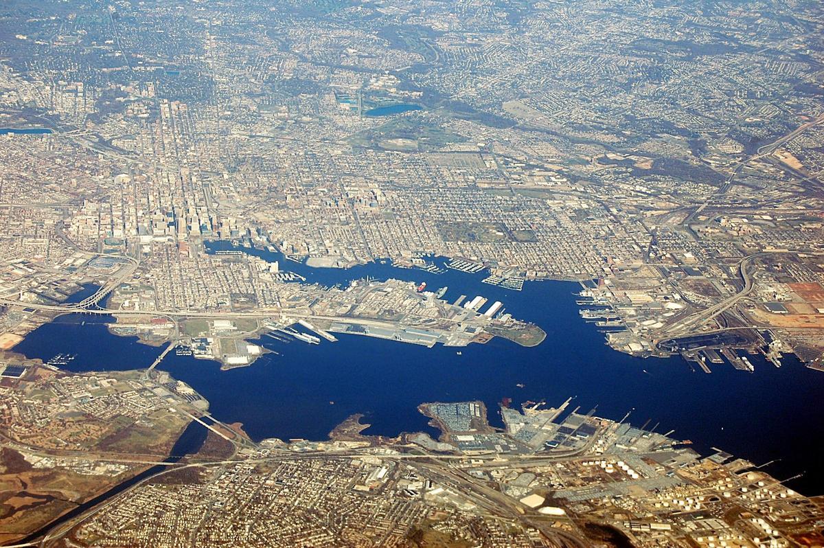 Imagen aérea de Baltimore, donde se desarrolló parte del estudio.