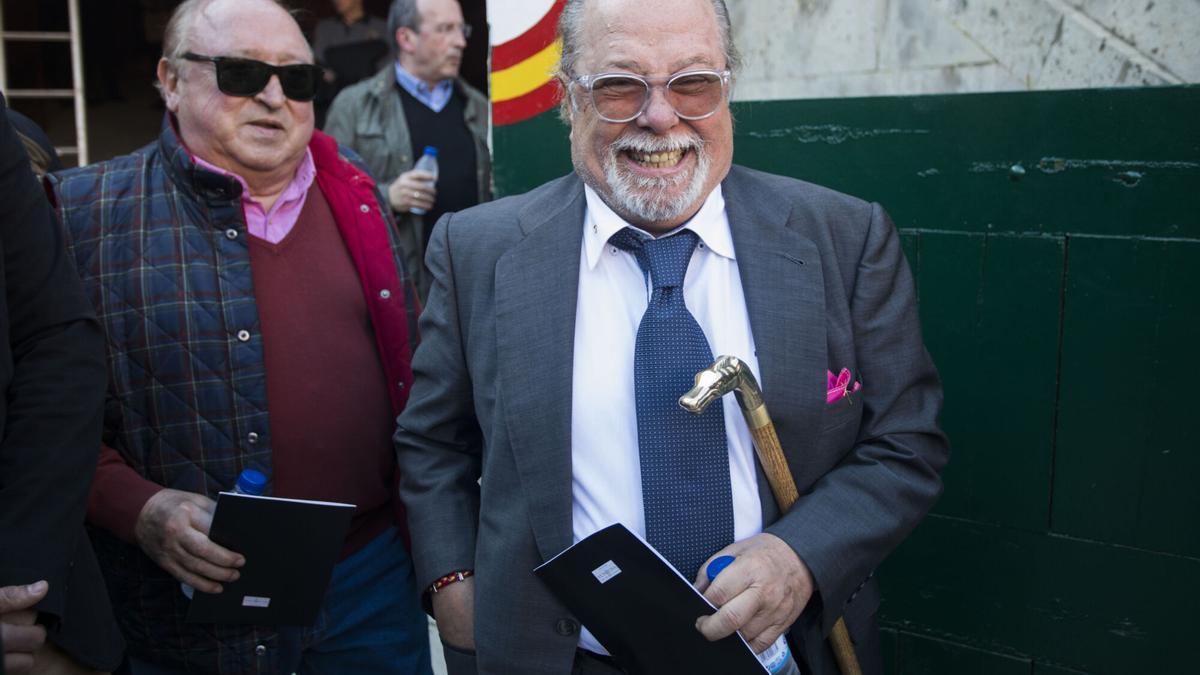 Esteso y Arévalo, en una foto de archivo durante una corrida de toros en la Feria de Fallas
