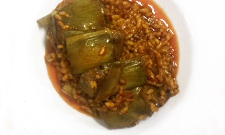 El arroz meloso de tipo J. Sendra con alcachofas y sepia que creará el Restaurante Llopis.