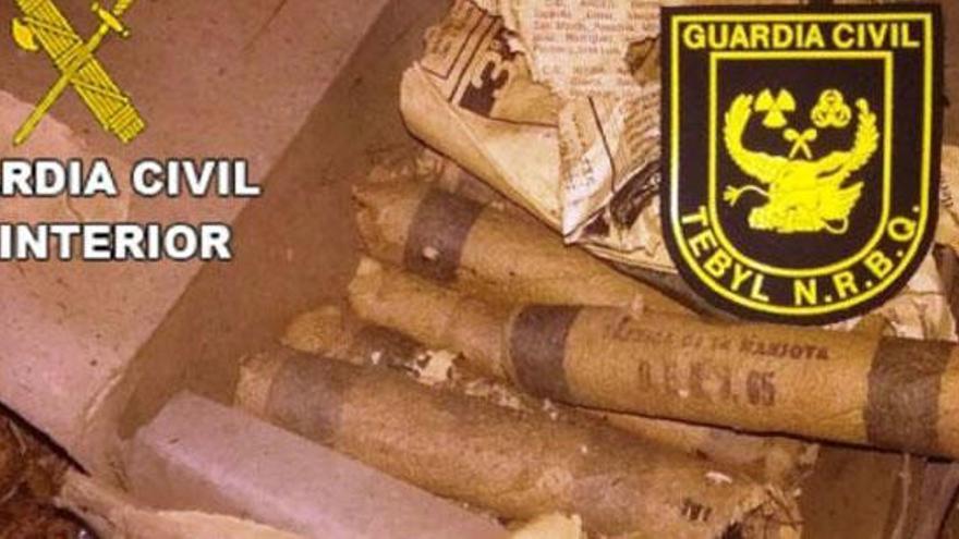 Hallan en una finca de Zamora explosivos fabricados hace más de un siglo en Asturias
