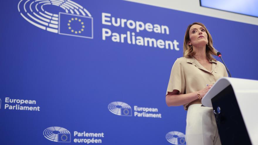 La presidenta del Parlamento Europeo, Roberta Metsola.