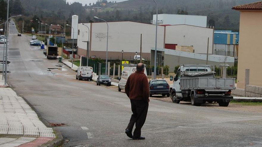 Vista del polígono industrial de Amoedo, en Pazos de Borbén.