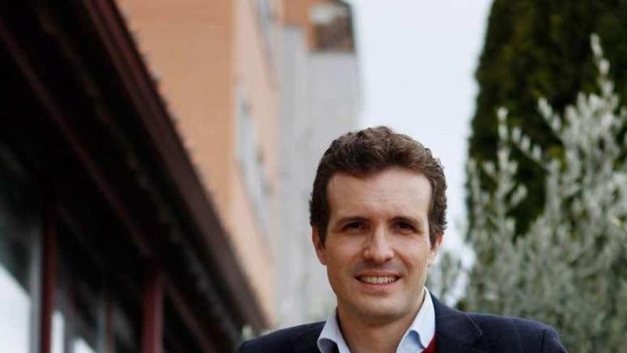 Pablo Casado, durante la entrevista.