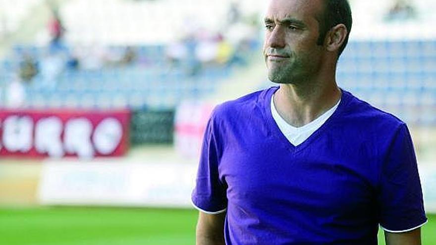 Alberto Jiménez Monteagudo, ayer en el estadio «Reino de León».