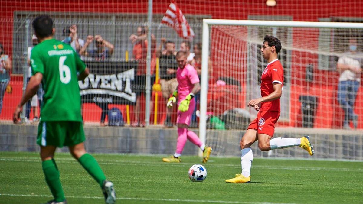 L’últim partit del Girona B a Riudarenes, el juny passat, contra el Cerdanyola