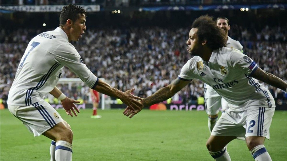 Marcelo y Cristiano, durante su época en el Madrid