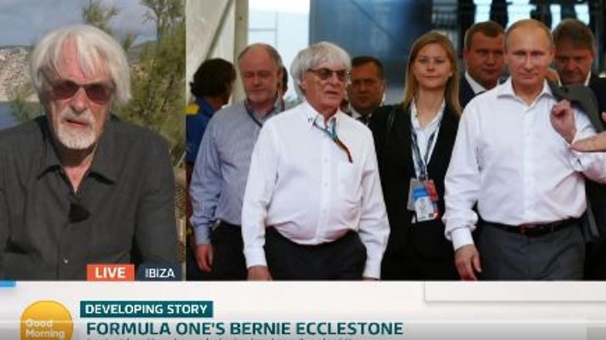 Ecclestone, hablando con &#039;Good Morning Britain&#039; desde Ibiza