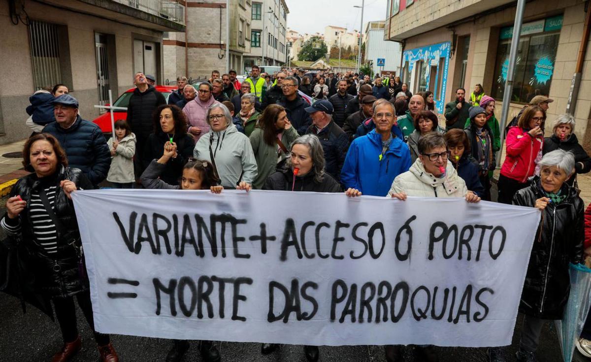 Una de las pancartas. 
|  Iñaki Abella