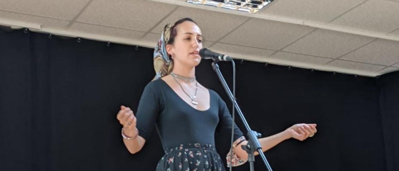 Aida Martínez, durante su intervención en el “Poetry Slam”.