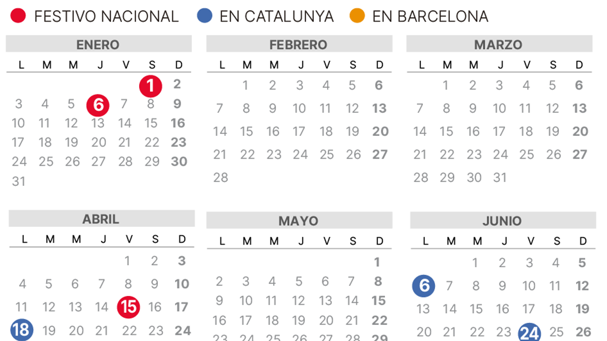 Calendario Laboral 2022 Barcelona