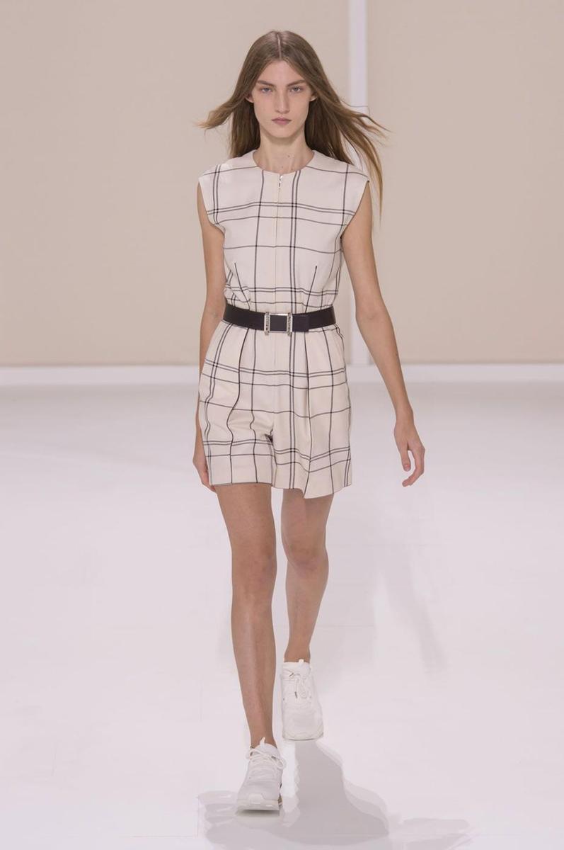 PFW: Hermès Primavera/Verano 2016, mono de cuadros