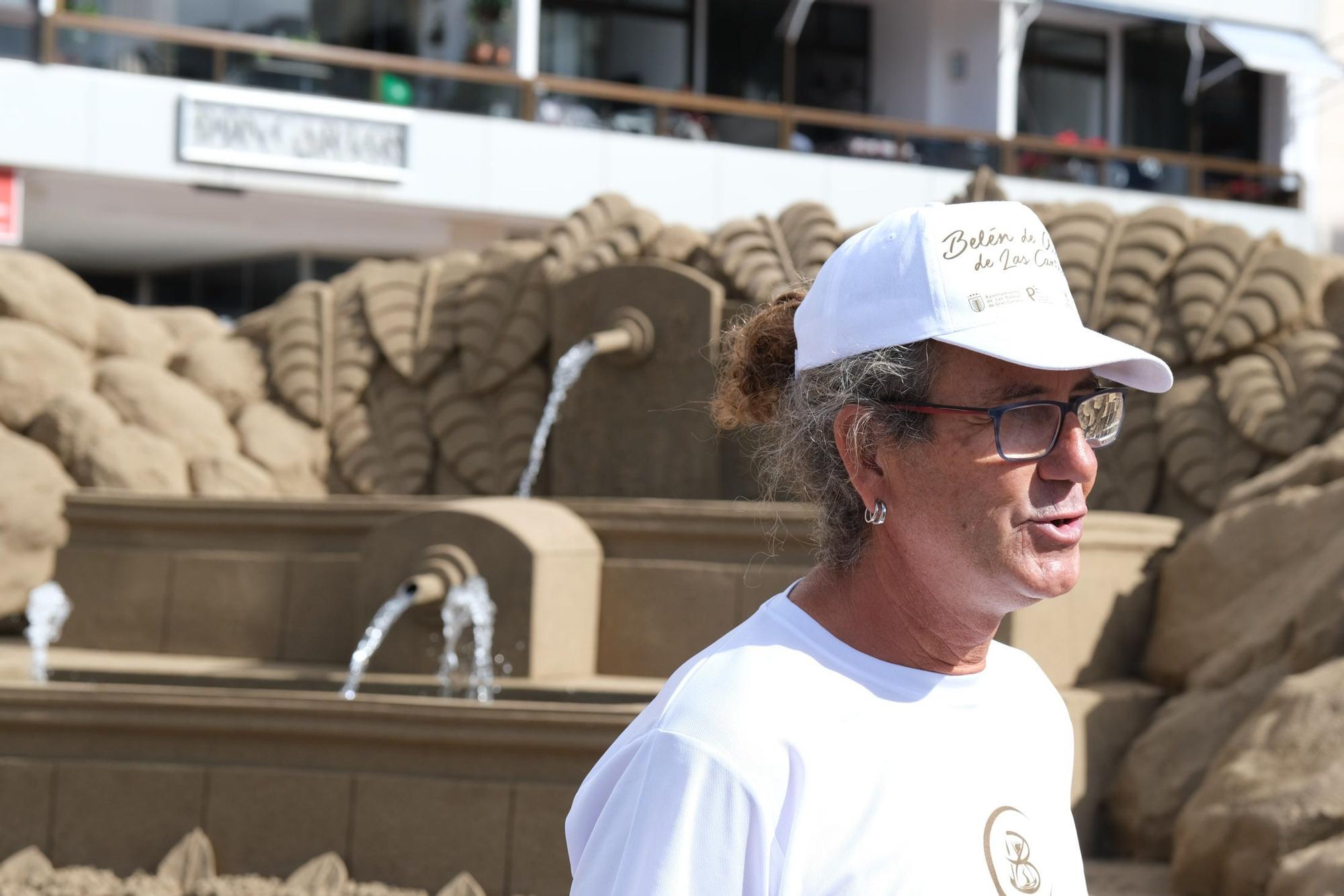 Inauguración del belén de arena en la playa de Las Canteras (3/12/2021)