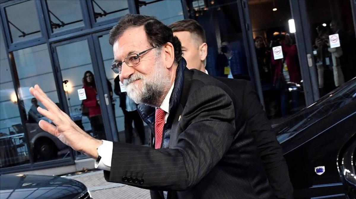 El presidente del Gobierno, Mariano Rajoy, a su llegada a la Cumbre Social Europea de Gotemburgo (Suecia). 