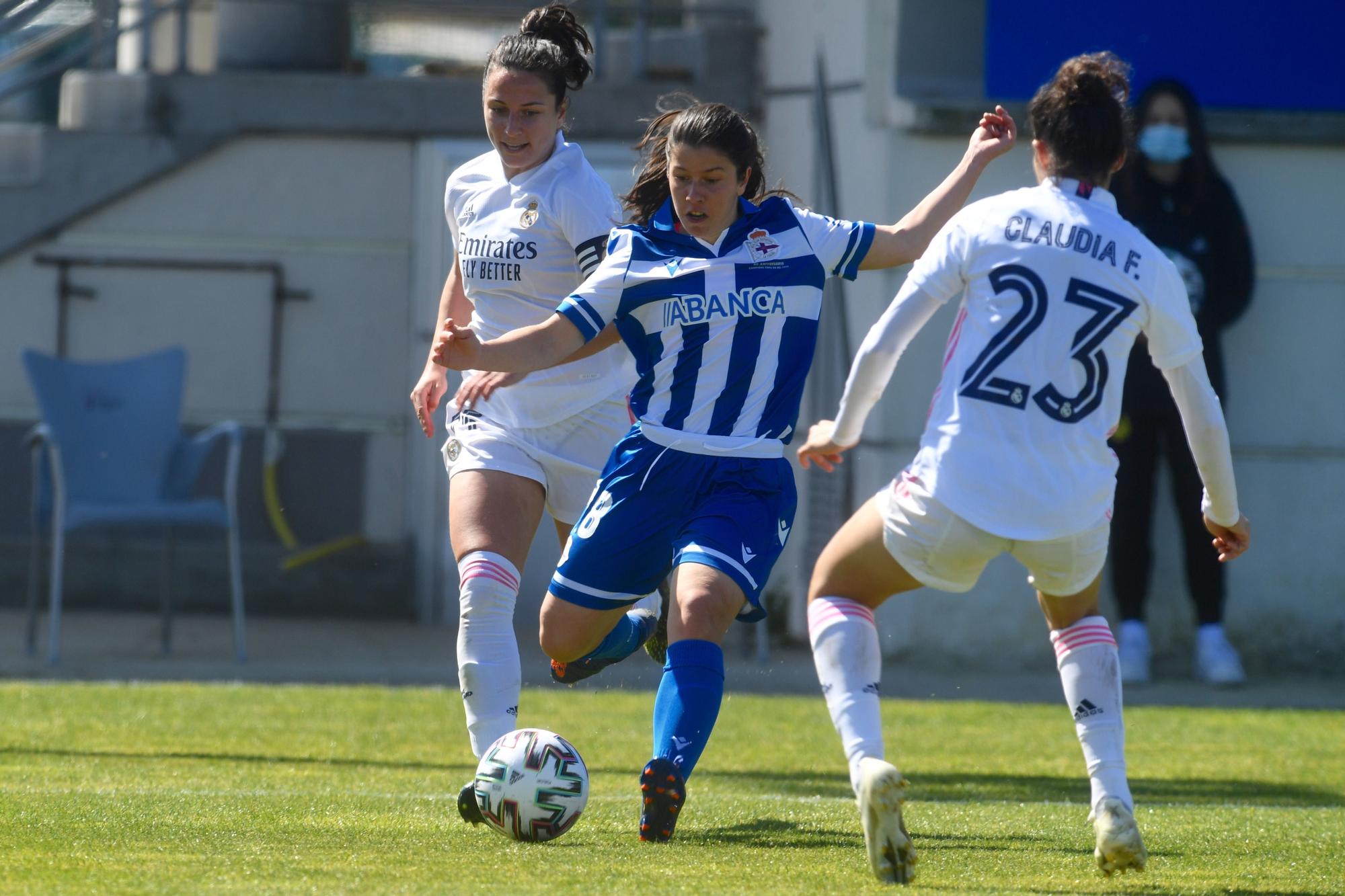 El Dépor Abanca cae 0-2 ante el Madrid en Abegondo