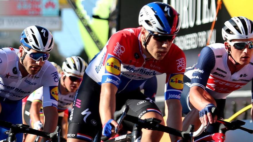 Fabio Jakobsen durante la primera etapa de la Vuelta a Polonia.