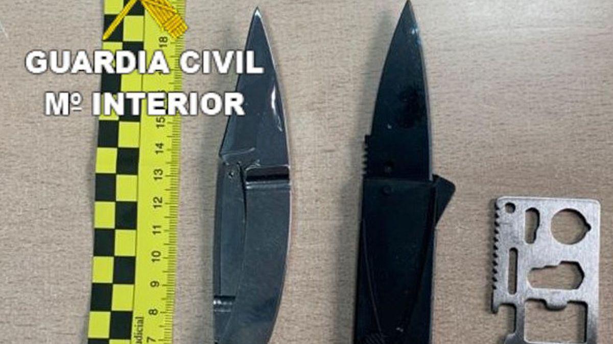 Armas incautadas por la Guardia Civil.