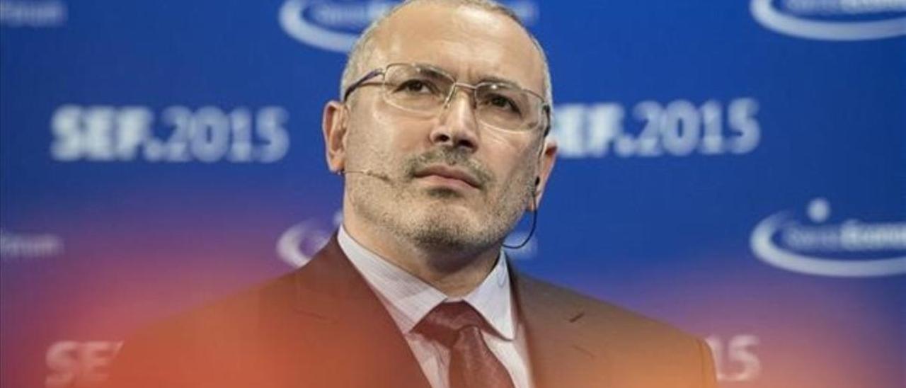 Jodorkovski, durante su participación en el Foro Económico Suizo, en Interlaken (Suiza), el pasado 4 de junio.