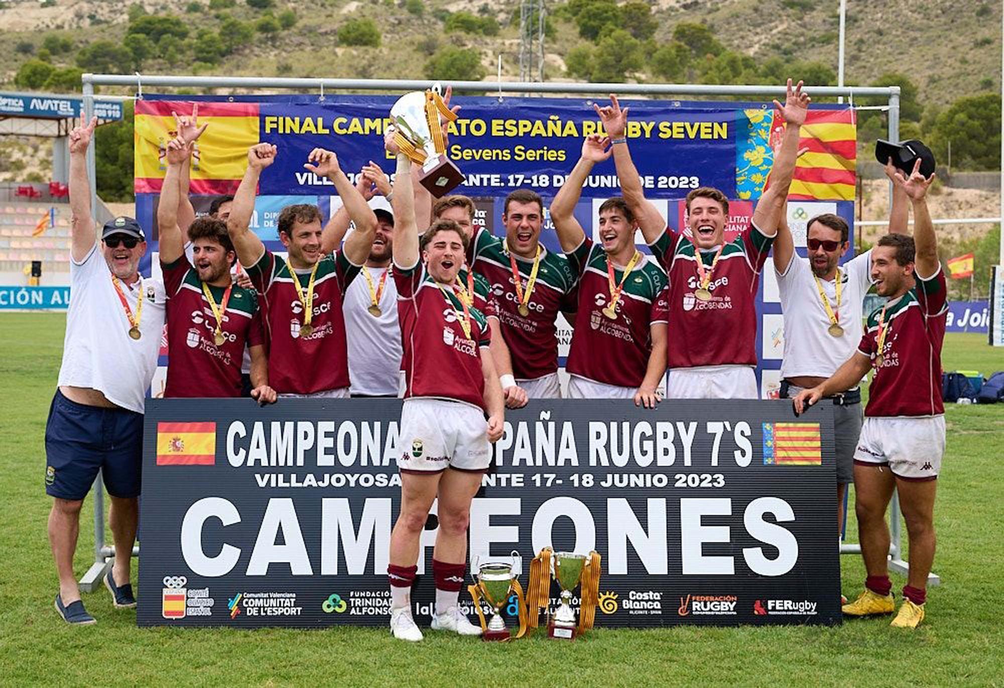 El alcobendas, campeón del España Sevens Series, el campeonato de España de rugby a siete.