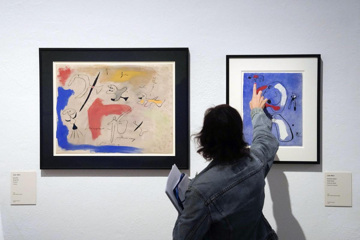 Obras de la exposición 'MiróMatisse. Más allá de las imágenes', en la Fundació Miró.