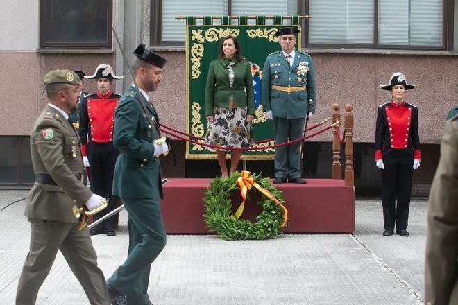 Homenaje a la Guardia Civil en A Coruña en la festividad de su patrona, la Virgen del Pilar