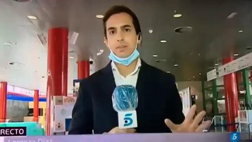 Periodista descubre en directo que tiene fiebre haciéndose una prueba de coronavirus