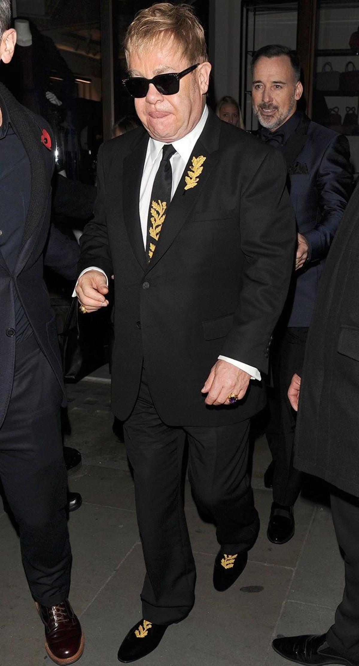 Elton John, en la presentación de la película de Burberry en Londres.