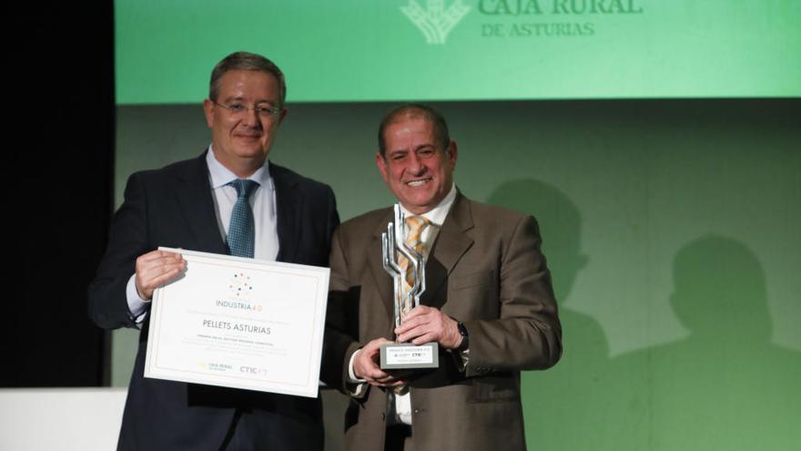 La entrega del premio a Pellets Asturias.