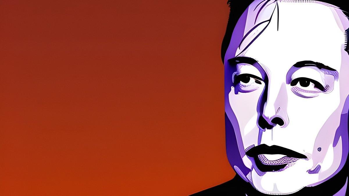Recreación artística de Elon MUsk.